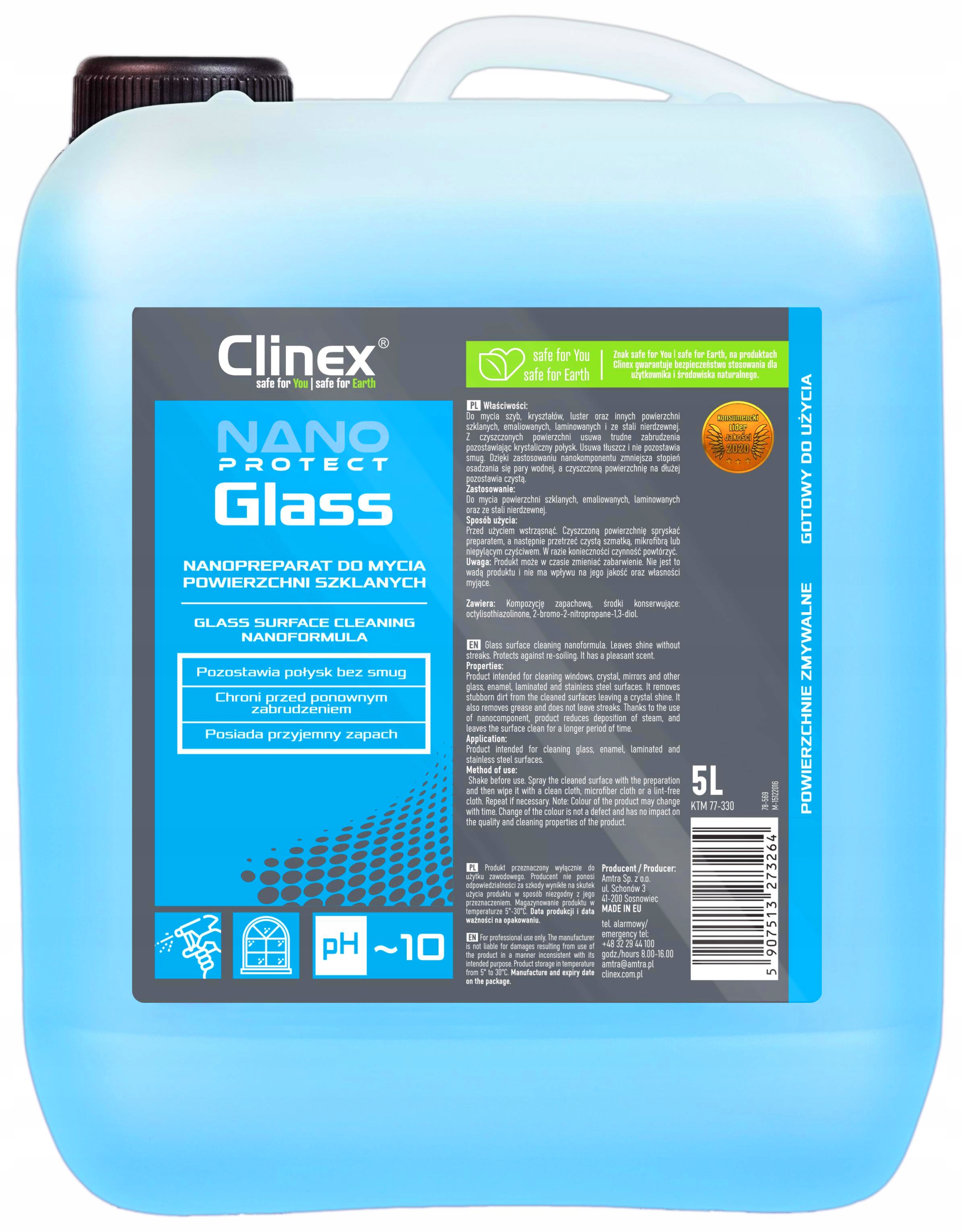 

Clinex Nano Protect Glass Płyn Do Mycia Szyb 5L