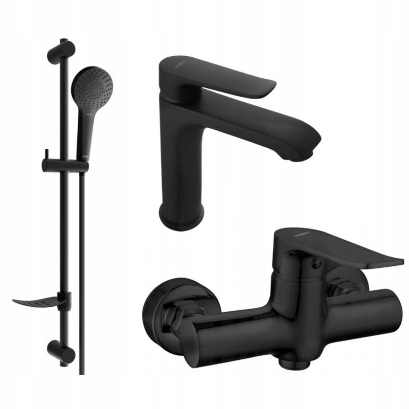 Mexen Pecos DF05 sprchová súprava, čierna
