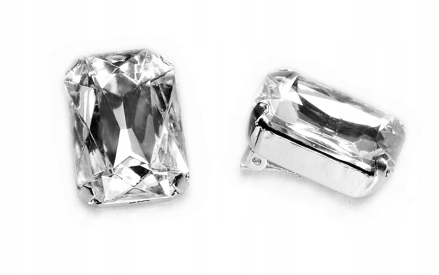 

Duże Klipsy Srebrne Crystal Kryształowe Klasyczne