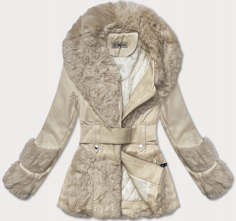 Ramoneska S Kožešinou OMS-15WD Ecru L (40)