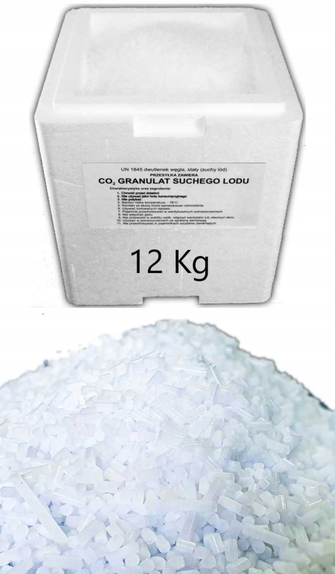 

Suchy Lód Do Drinków 3 MM, 12 Kg Thermobox Gratis!