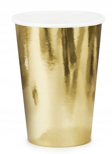 Kubeczki papierowe złote 6 szt 220ml