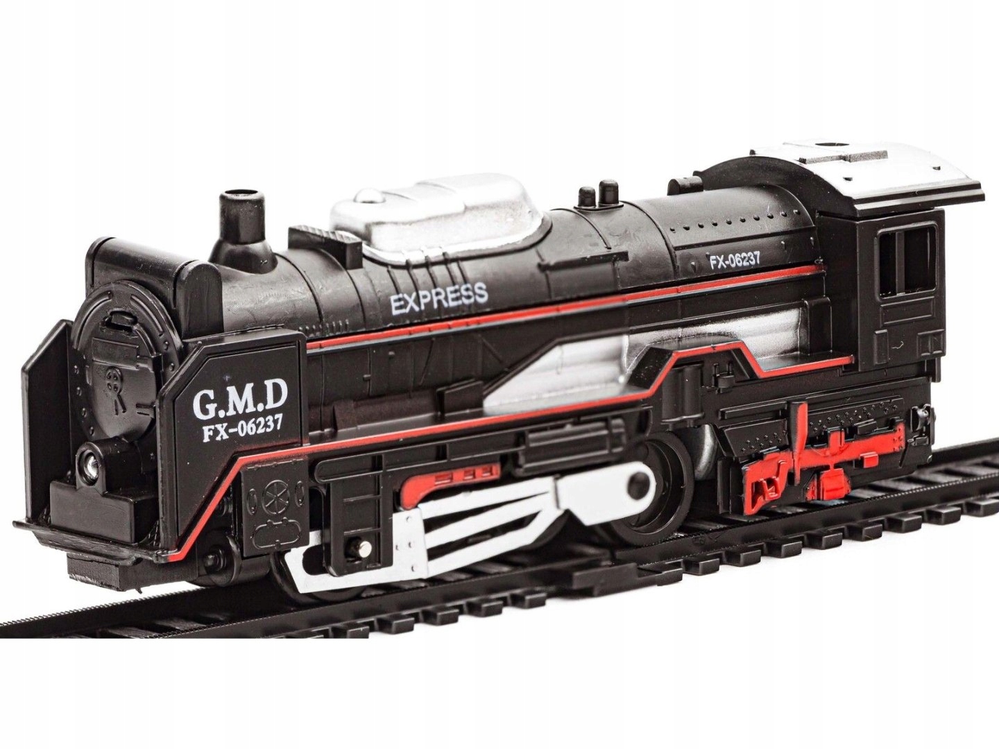 Kolejka rail king Parowóz + 3 Wagony Stan opakowania oryginalne