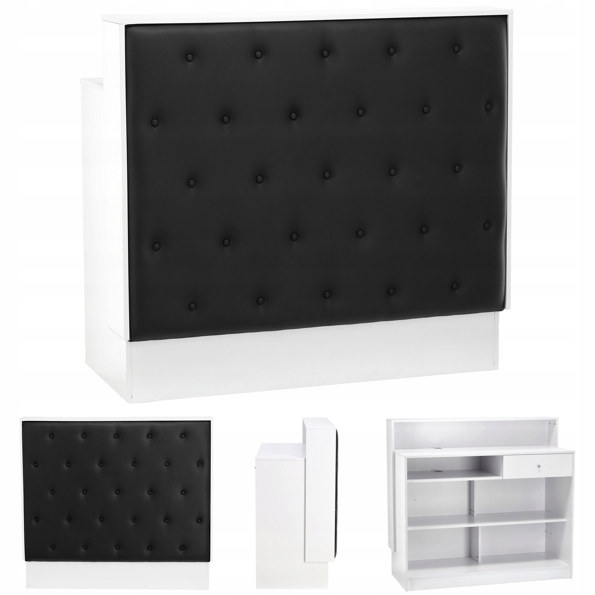 Prošívaná kadeřnická recepce Alia 124 cm kosmetická do Spa salonu