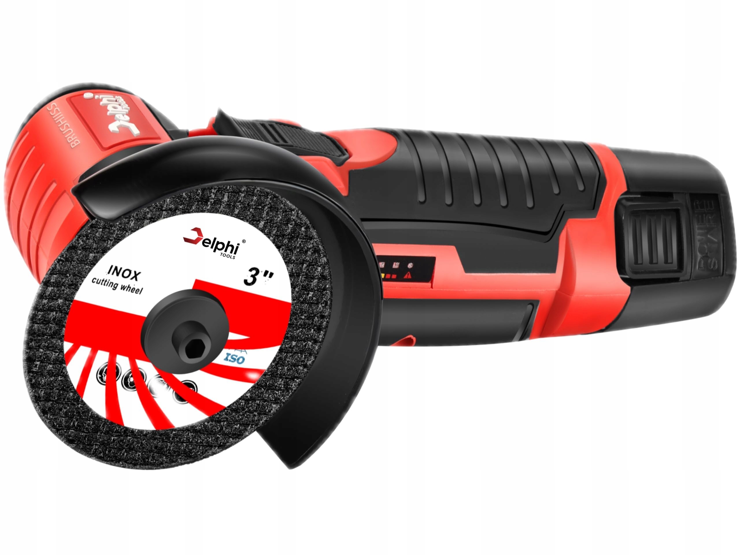 返 代 Szlifierka Kątowa Akumulatorowa Mini 2x 2,0ah Zestaw Gumówka