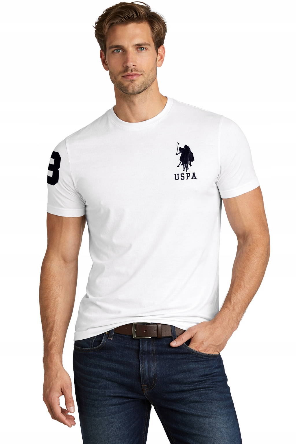 U.s. Polo Assn. Koszulka Męska MUP3311-P90 biały t-shirt bawełna