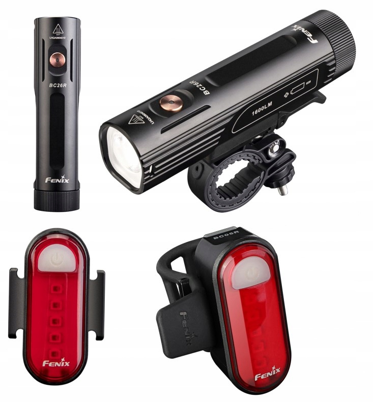 FENIX LATARKA DIODOWA ROWEROWA BC26R 1600lm 169m + GRATIS BC05R V2.0 ROWER
