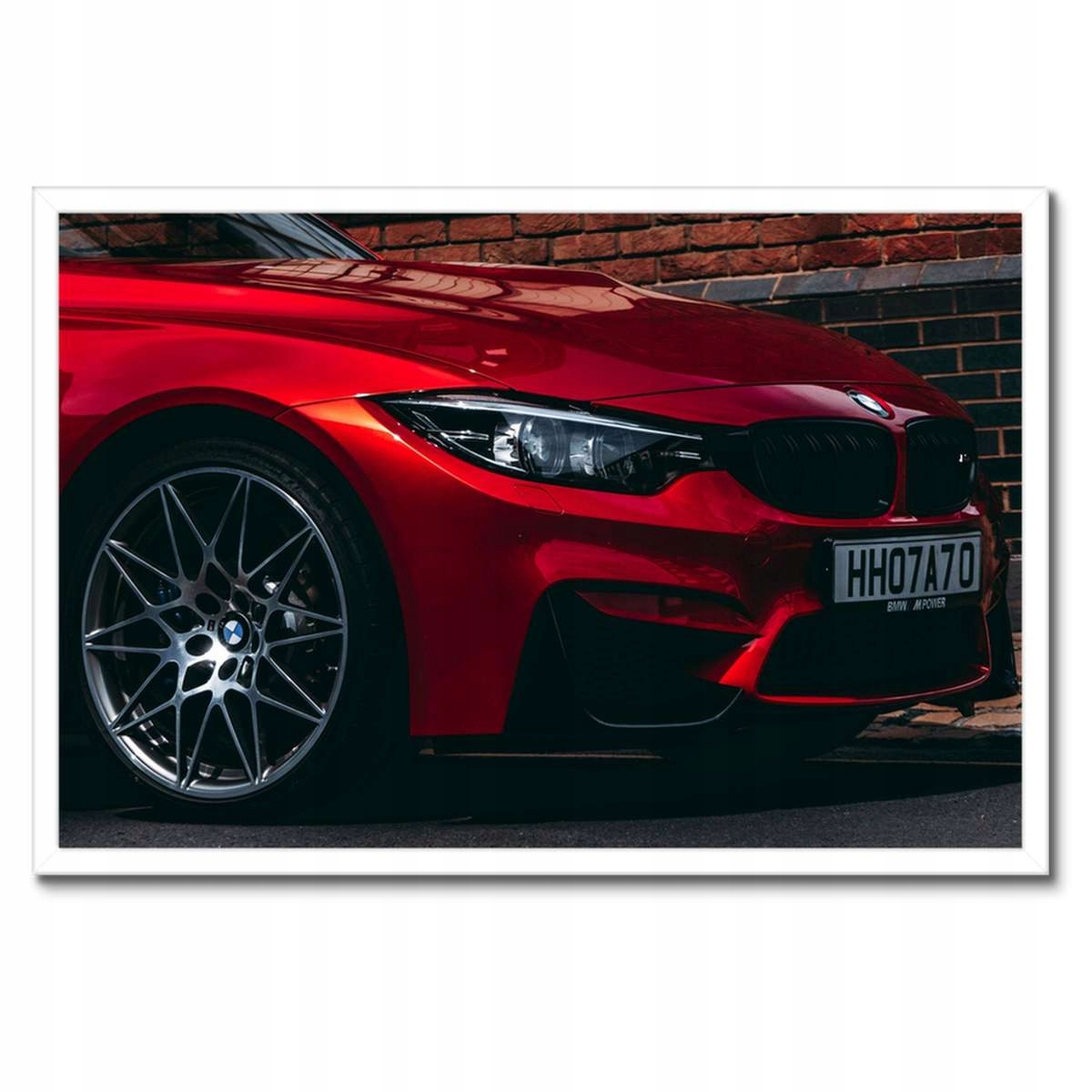 Plakáty v rámu 60x40 Červené Bmw Auto