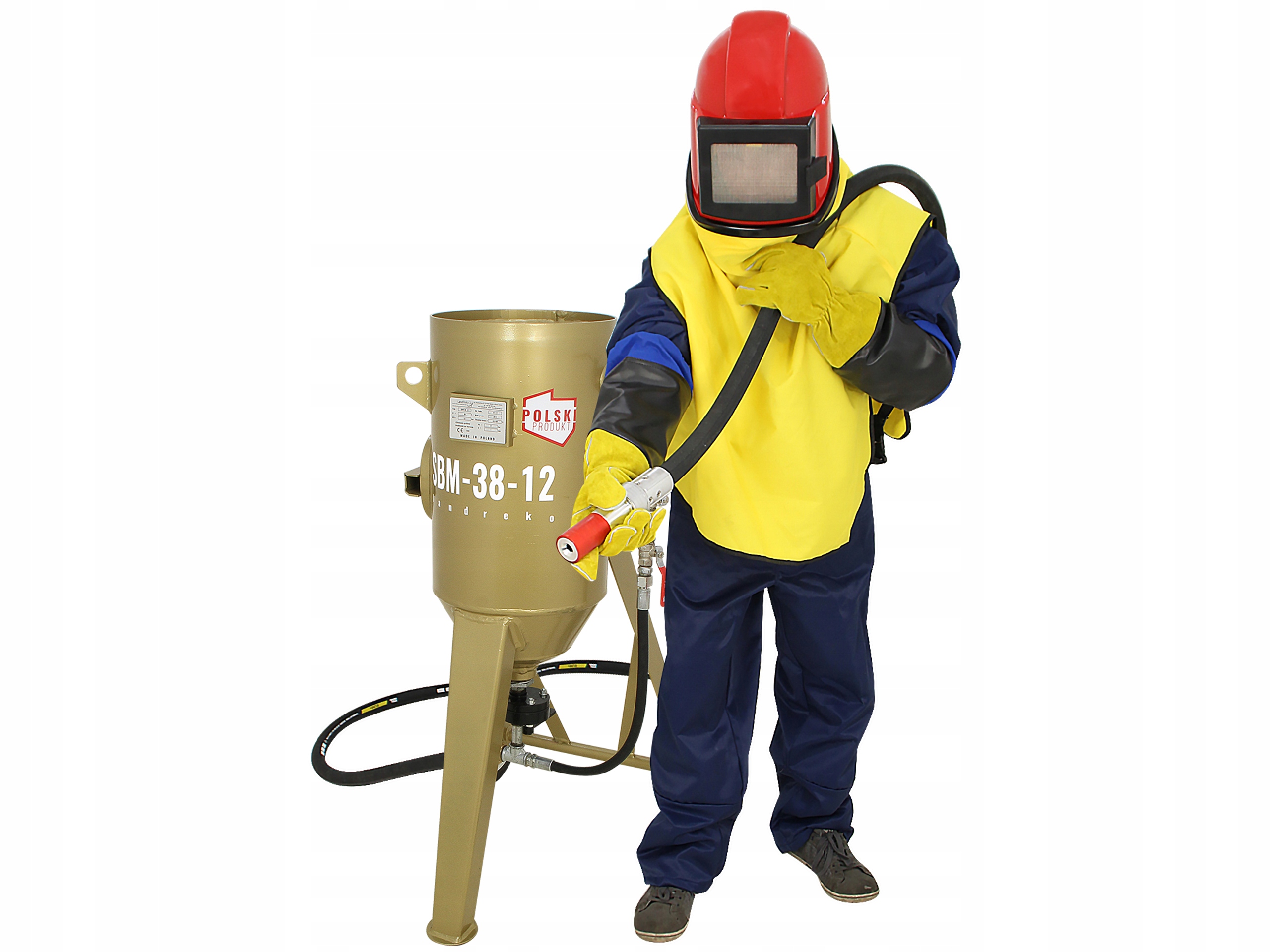 POLSKA PIASKARKA CIŚNIENIOWA DO METALU 38 LITRÓW