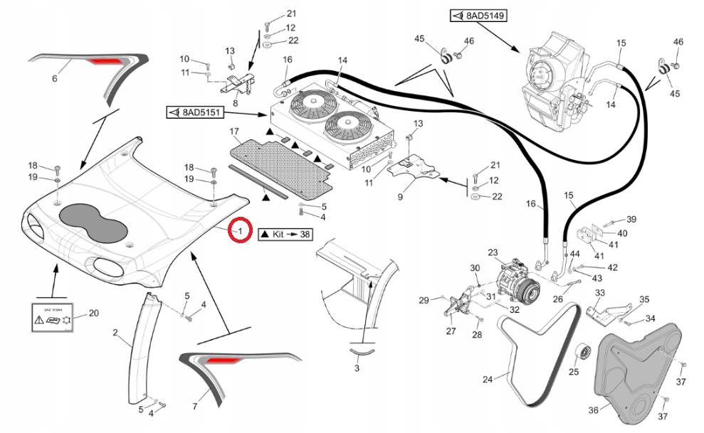 DASZEK KLIMATYZACJI MANITOU MLT MLT-X 284338 ORG Producent części bez marki
