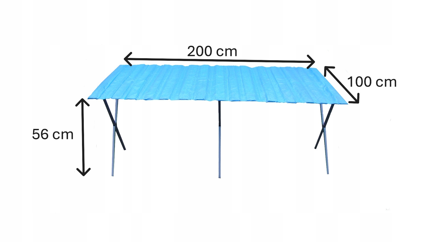 STÓŁ HANDLOWY 200x100 BAZAROWY wysokość 56 cm Rynek