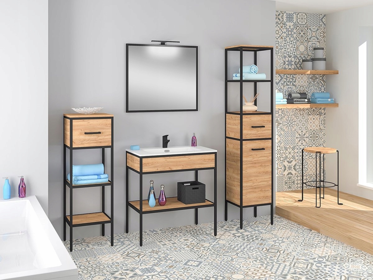 Słupek z szufladą i drzwiczkami MODUS LOFT Liczba drzwi 1