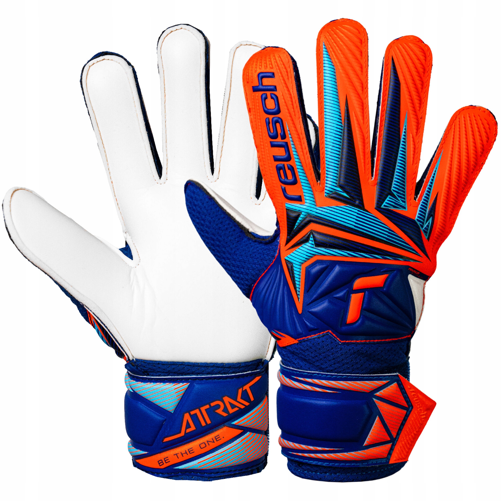 Rękawice Bramkarskie Reusch Attrakt Solid Junior 2026 orange/blue 8
