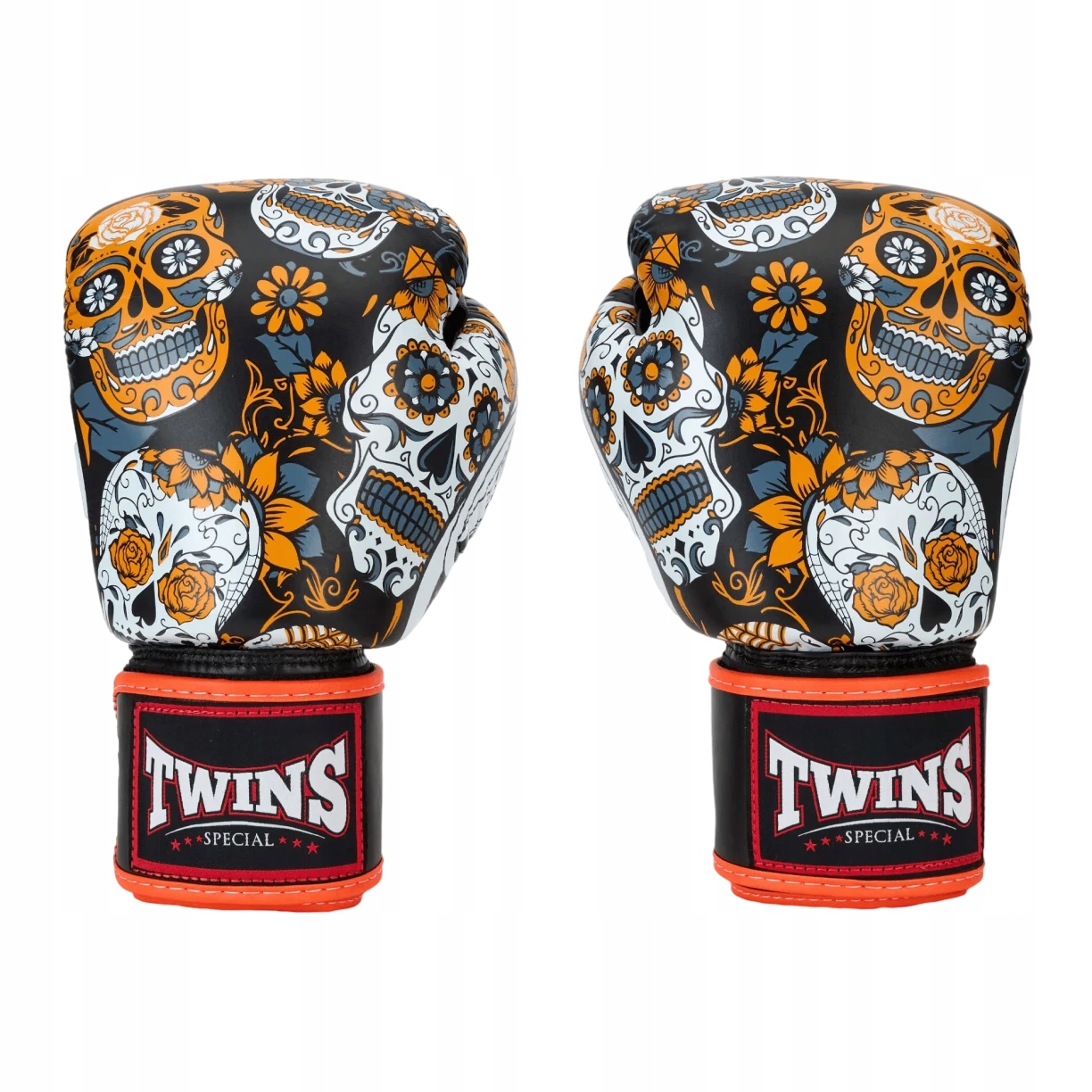rękawice bokserskie twins special fancy fbgvl3 12OZ Pomaranczowy