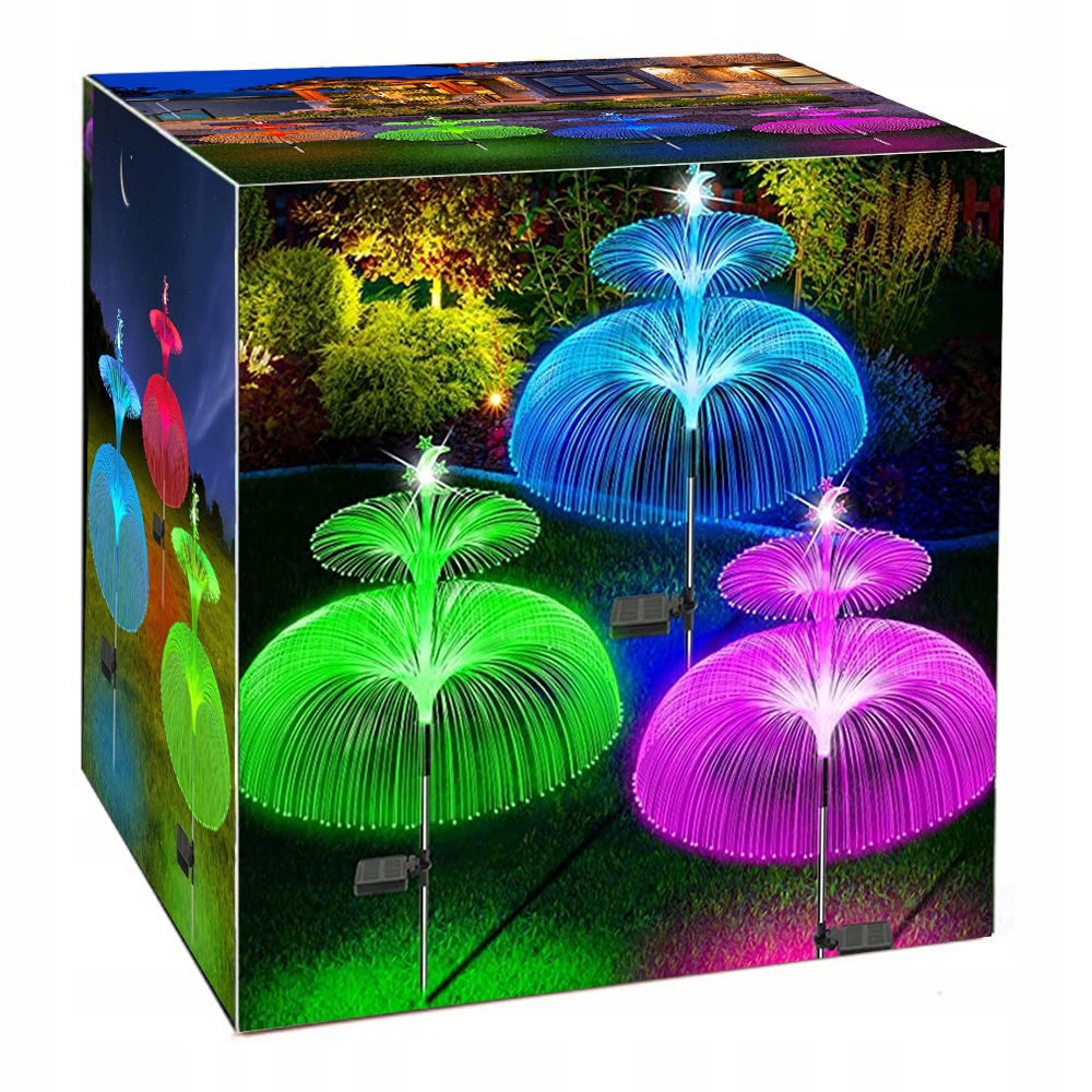 

2x Solarna Lampa Ogrodowa Led Meduza Do Ogrodu Rgb