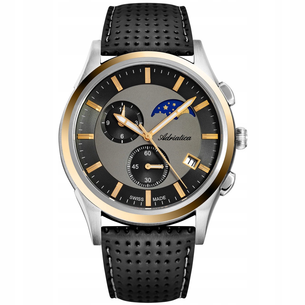 Pánské Hodinky Adriatica A8282.22G7CH, černý řemínek