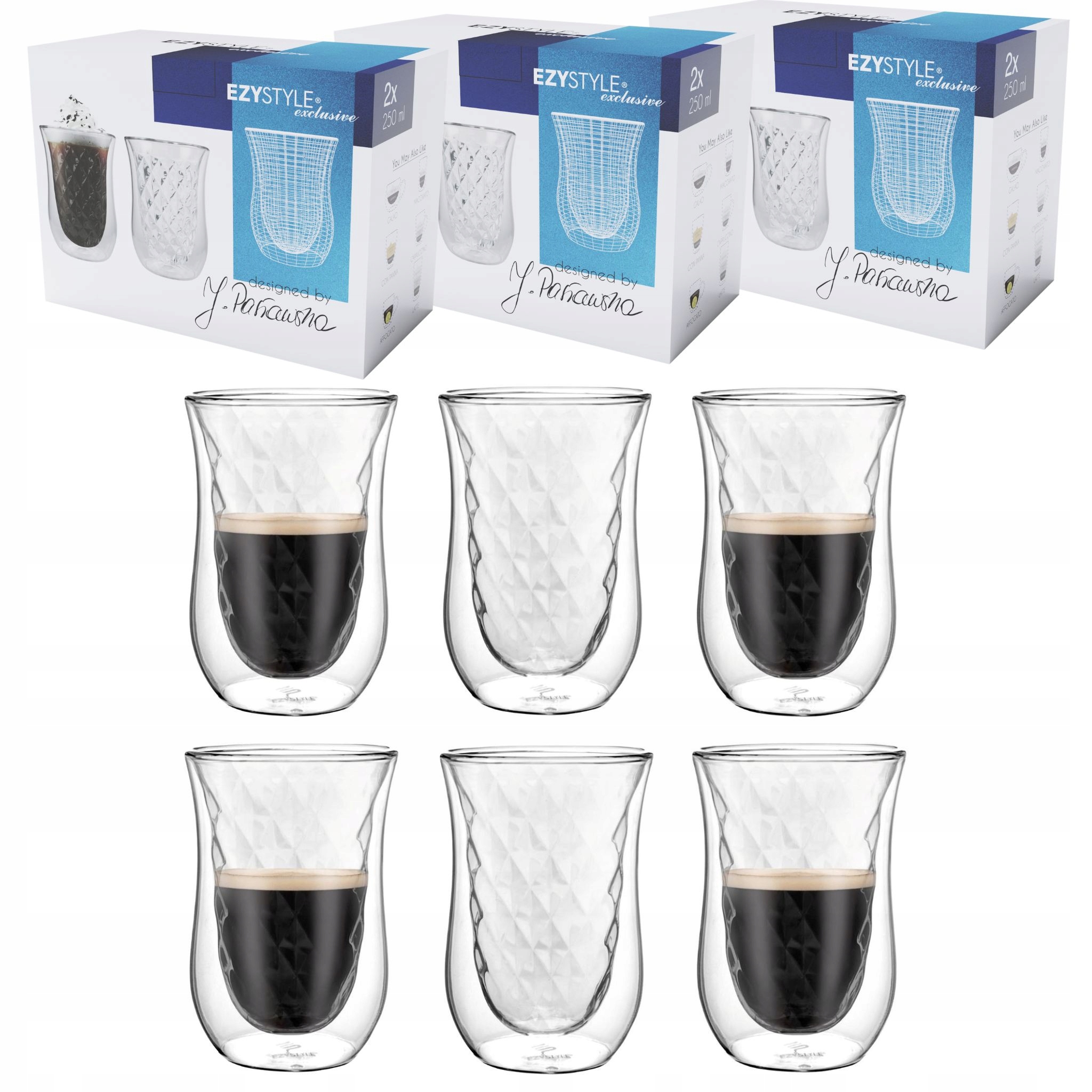 

Szklanki Termiczne Do Kawy Herbaty Kubki x6 280ml
