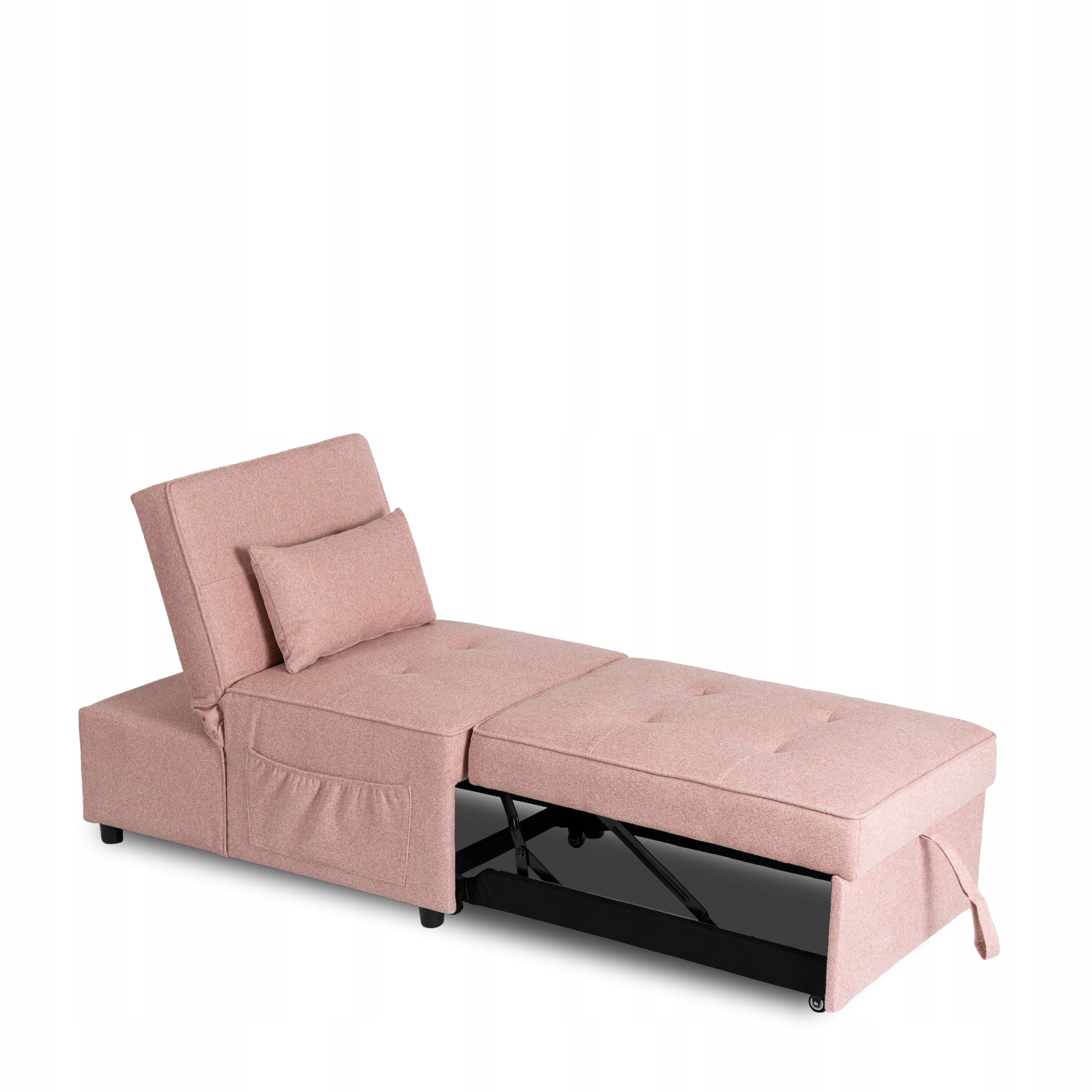 Růžová rozkládací pohovka Američanka Křeslo na spaní pro dítě Iberis 67