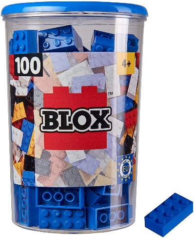 

Klocki konstrukcyjne Blox 100 sztuk Niebieskie 4x2