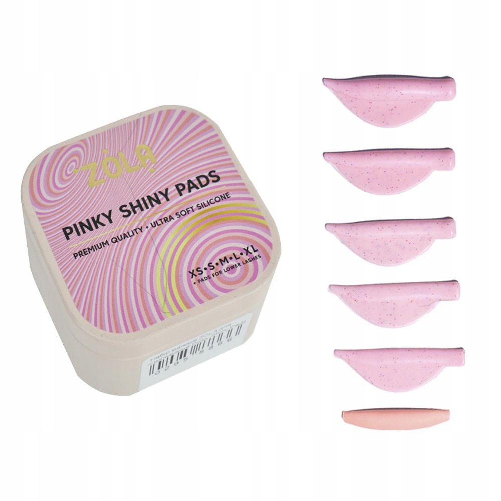 Sada válečků Zola Pinky Shiny Pads pro laminování, růžová, 6 párů
