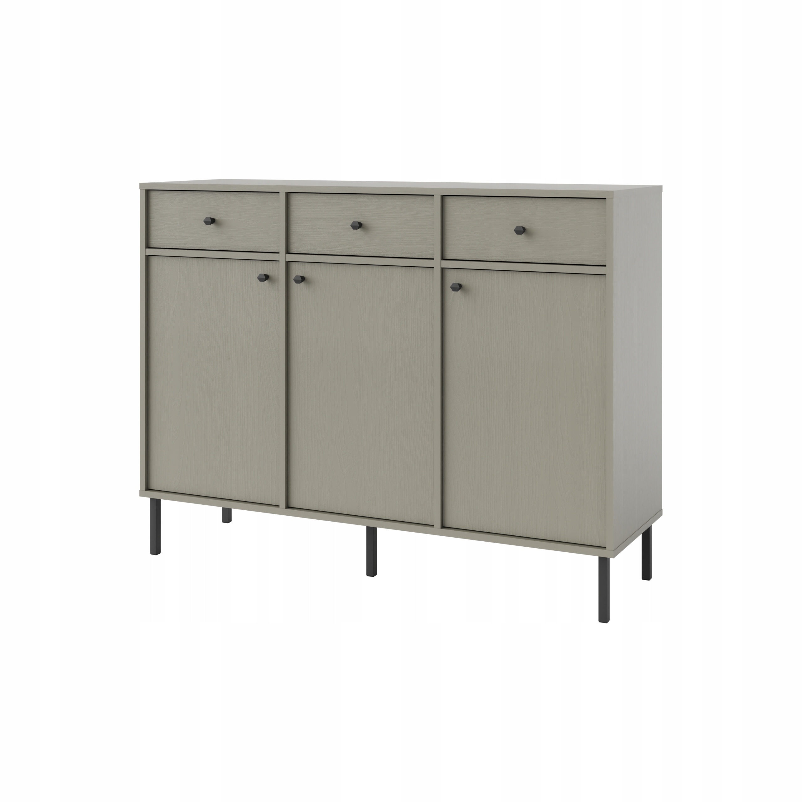 Komoda s zásuvkami do obývacího pokoje Sakai 2 3F 3S T827 Eukalyptus