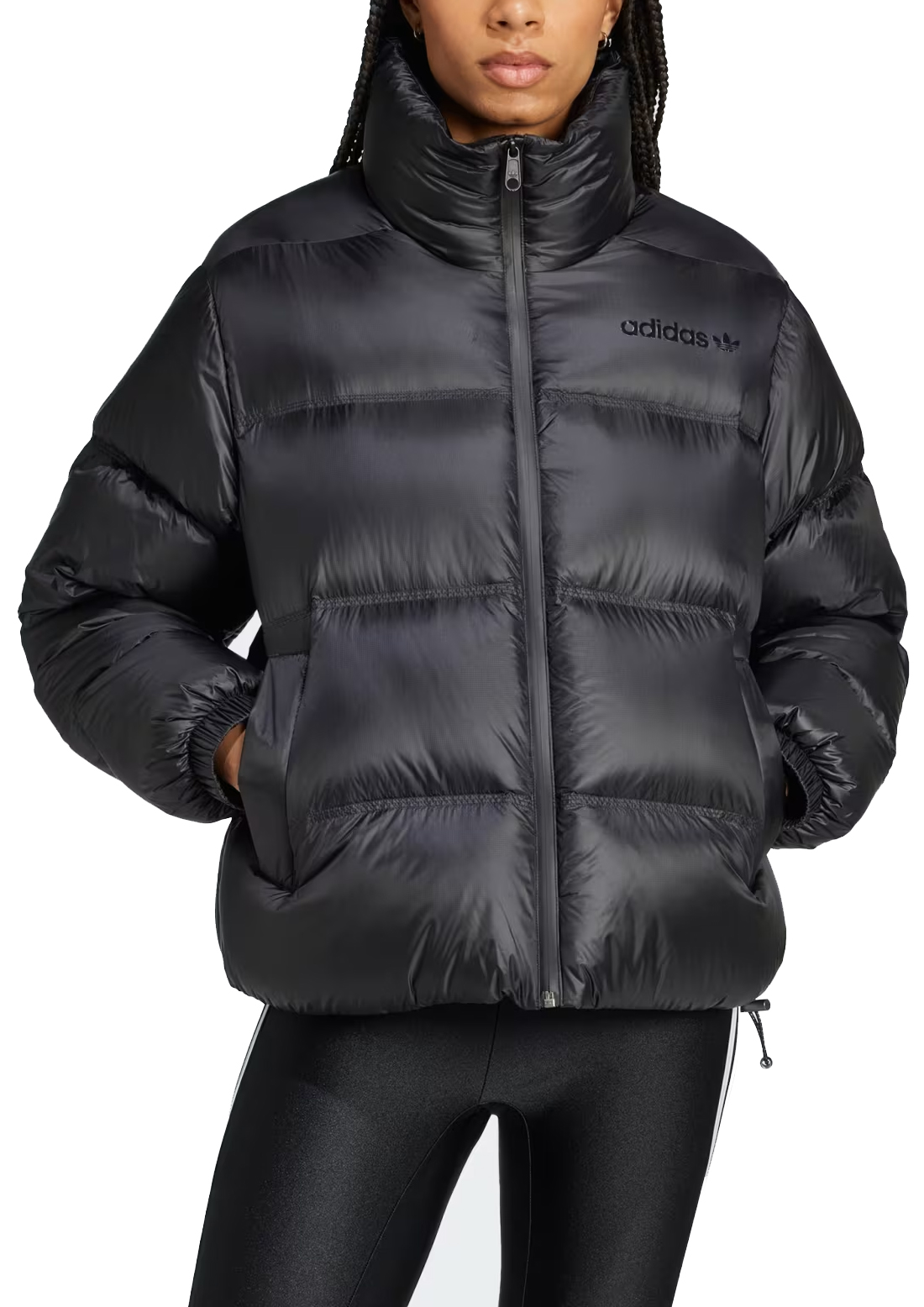 Dámská krátká prošívaná bunda Adidas Originals Thick Down Pertex černá L