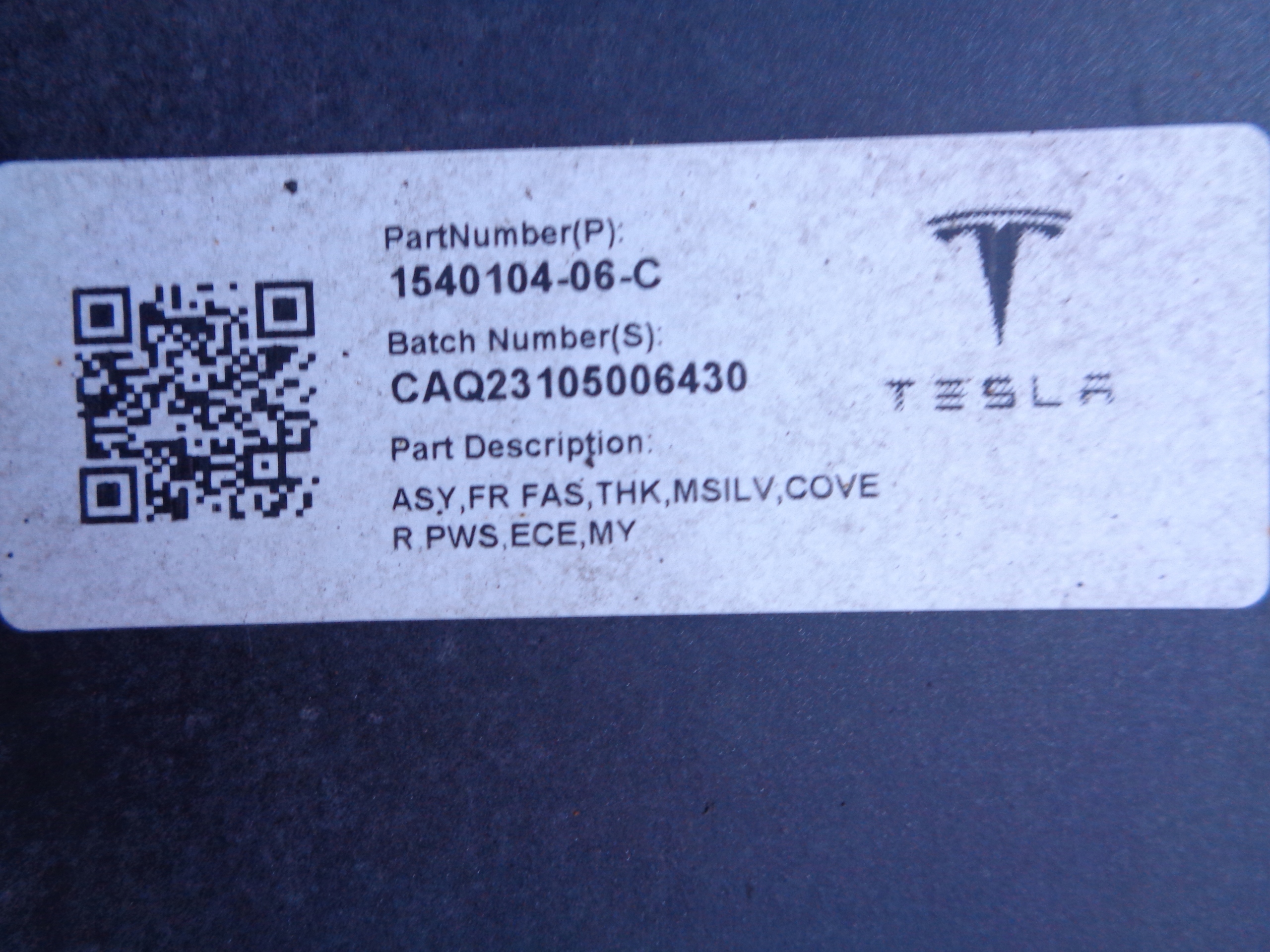 front bumper TESLA MODEL Y NR 45445