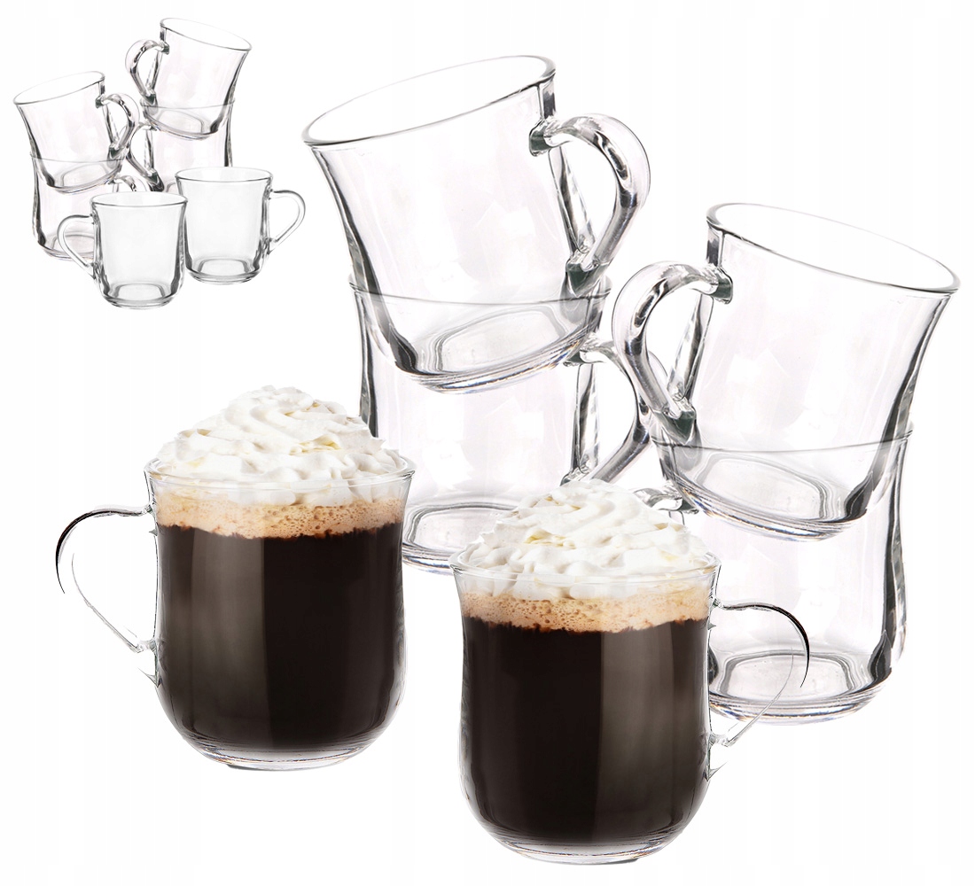 

Szklanki Do Kawy Latte Macchiato 12szt Kubki 330ml