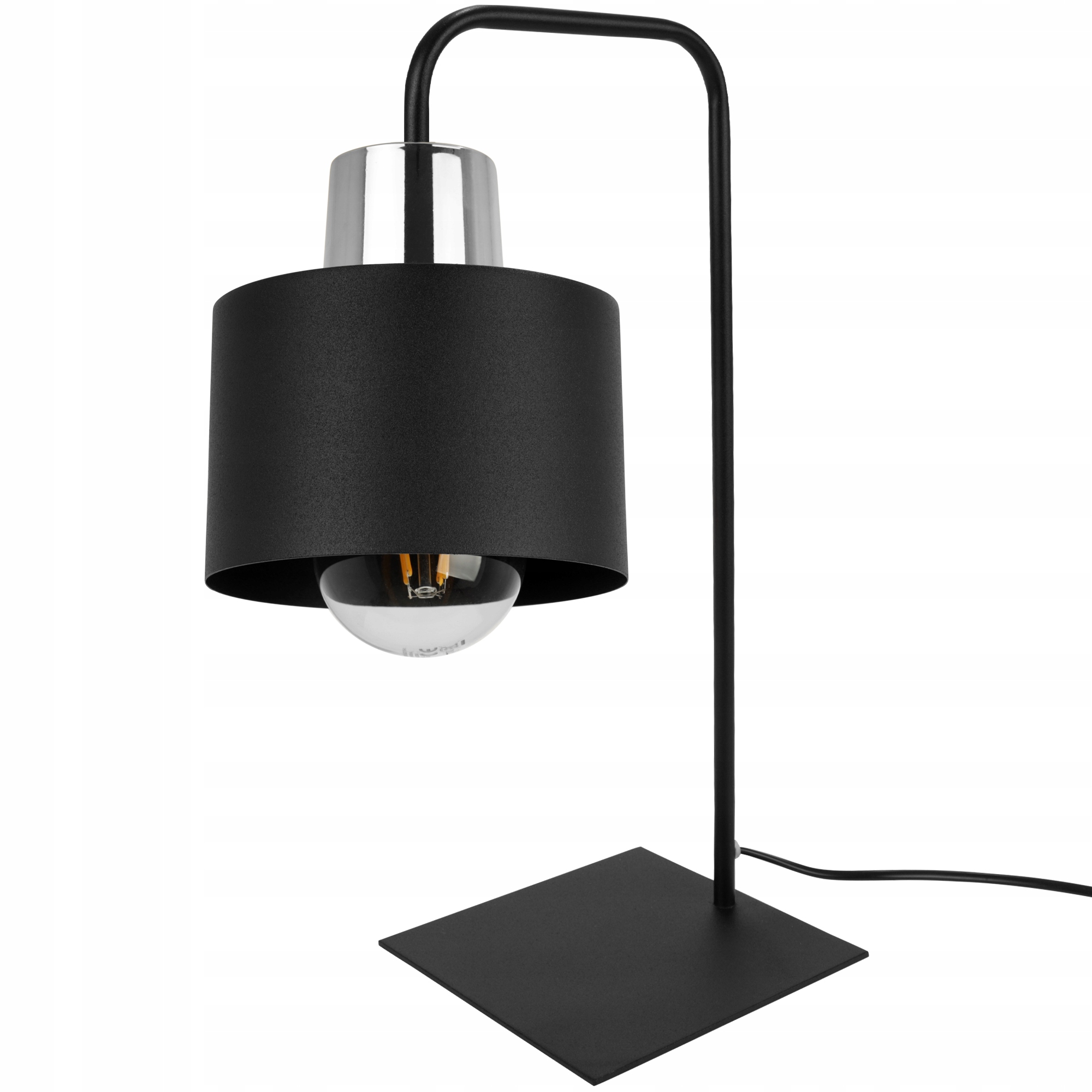 Moderní Noční Stolní Lampa, Černé Led Stínítko