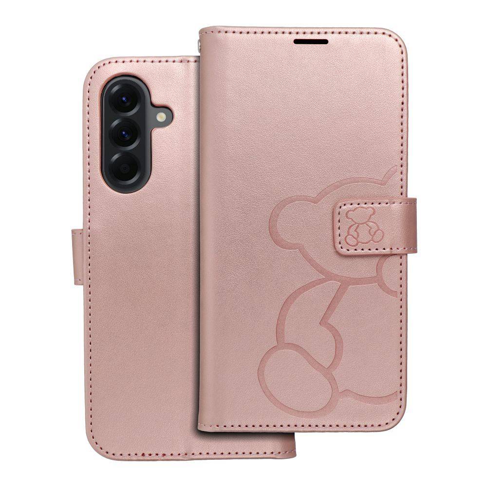 Etui Mezzo Book Do Samsung A56 5G Teddy Bear Złoty Róż