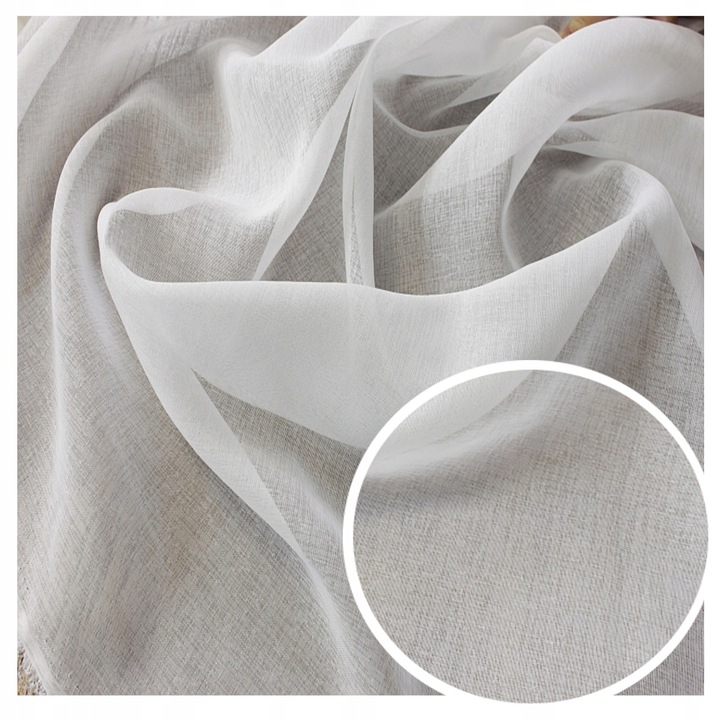 ZAZDROSTKA NOWOCZESNA PANEL IMITACJA LNU 60 Rodzaj Firana pojedyncza