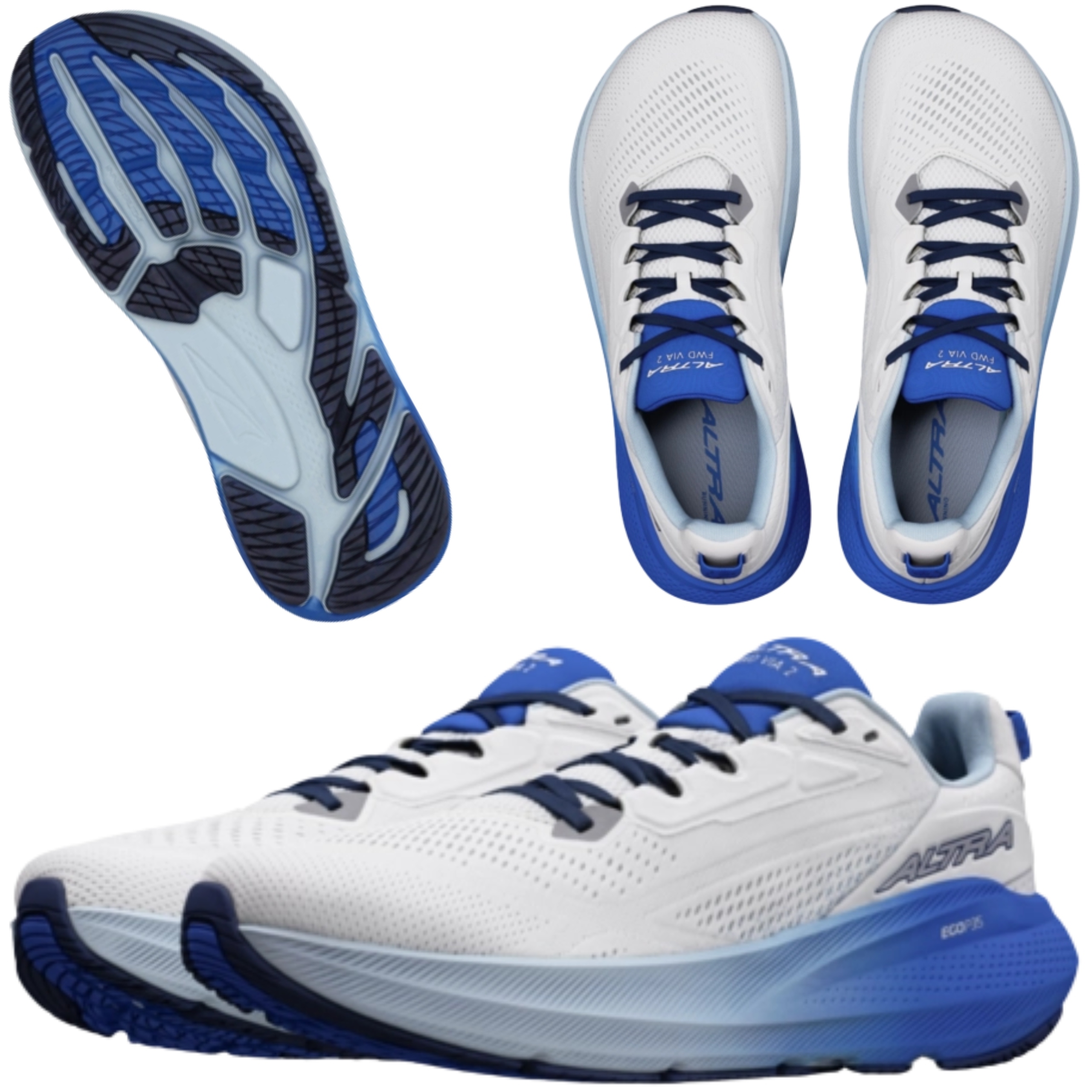 Buty Sportowe do Biegania Męskie Altra Fwd Via 2 Biało-Niebieskie 45
