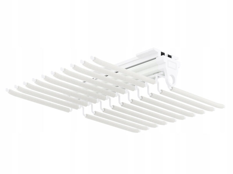 Věšák na kalhoty bílý dvojitý Atm WB-668, výsuvný věšák do šatny