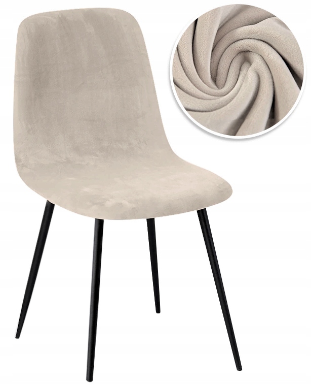 

Pokrowiec Na Krzesło Skandynawskie Welur Szary Beż