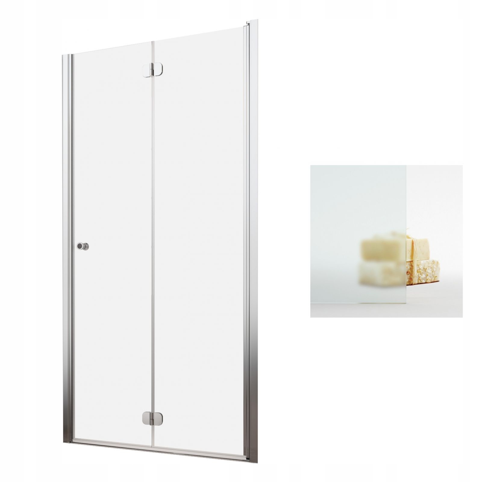 Drzwi prysznicowe szklane prysznic 90 P satynowe