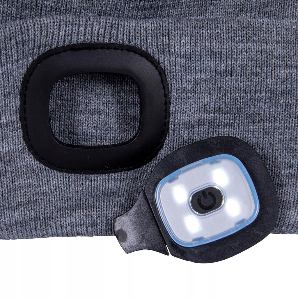 CZAPKA ZIMOWA OCIEPLANA CZARNA Z OŚWIETLENIEM LED na usb Kod producenta CZLED_B