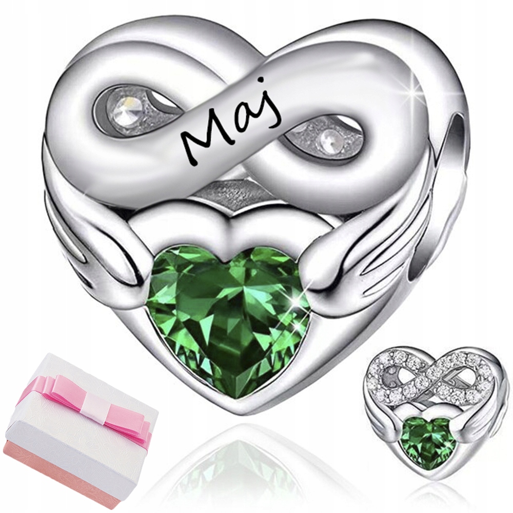 

Charms Srebrny Miesiąc Maj Zawieszka Beads