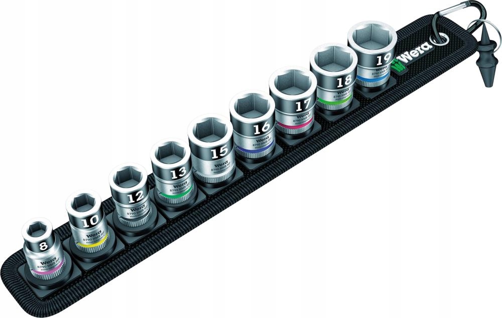 Sada koncoviek nástrčného kľúča na páse 3/8" Zyklop Hf Wera