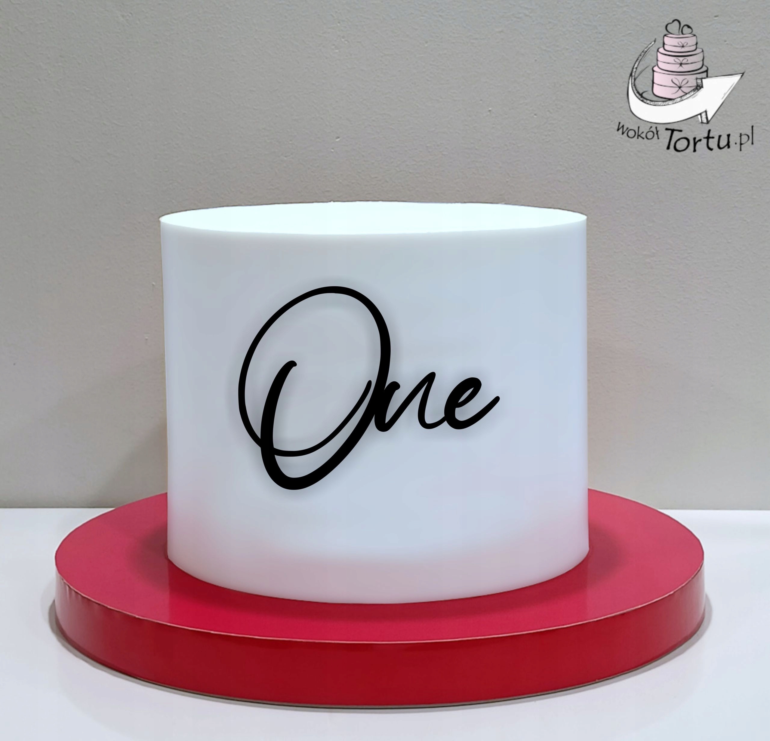 Topper urodzinowy na bok tortu One 13 Kolor: Czarny