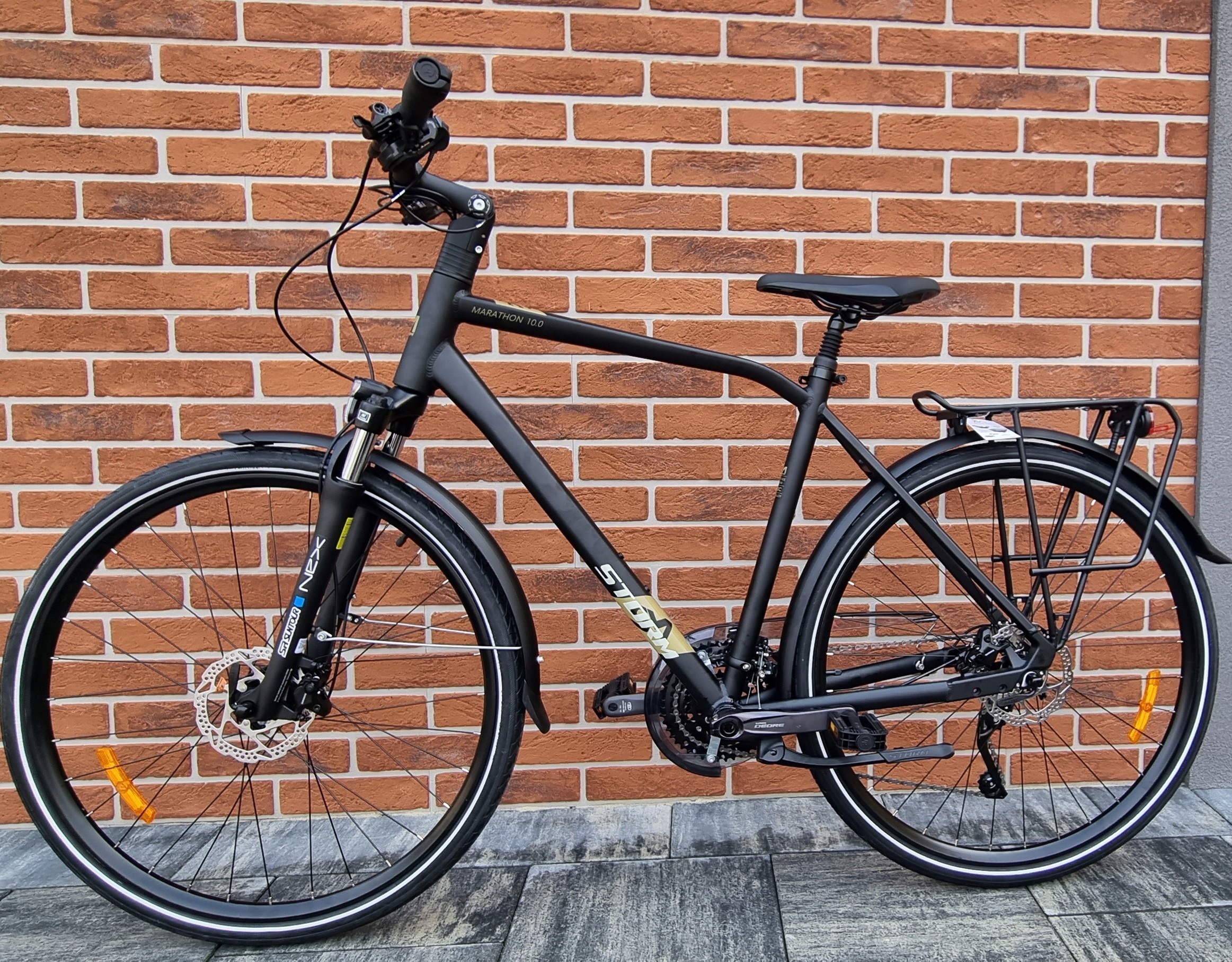 Rower trekkingowy Storm Marathon 10.0 Man, 21 cali, koło 28 ", Czarny mat