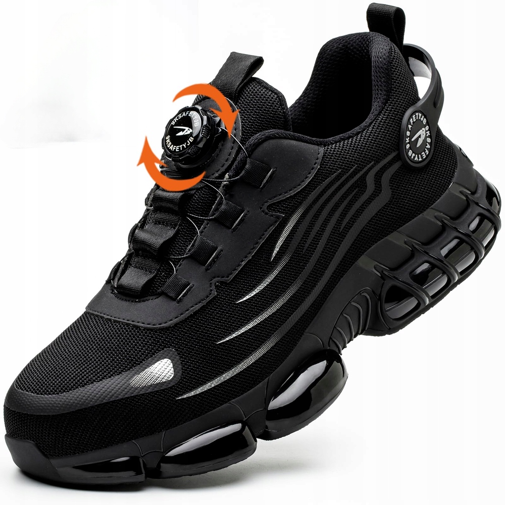 Pracovní bezpečnostní obuv S3, lehká, s ocelovou špičkou, trekové boty, černé, velikost 48