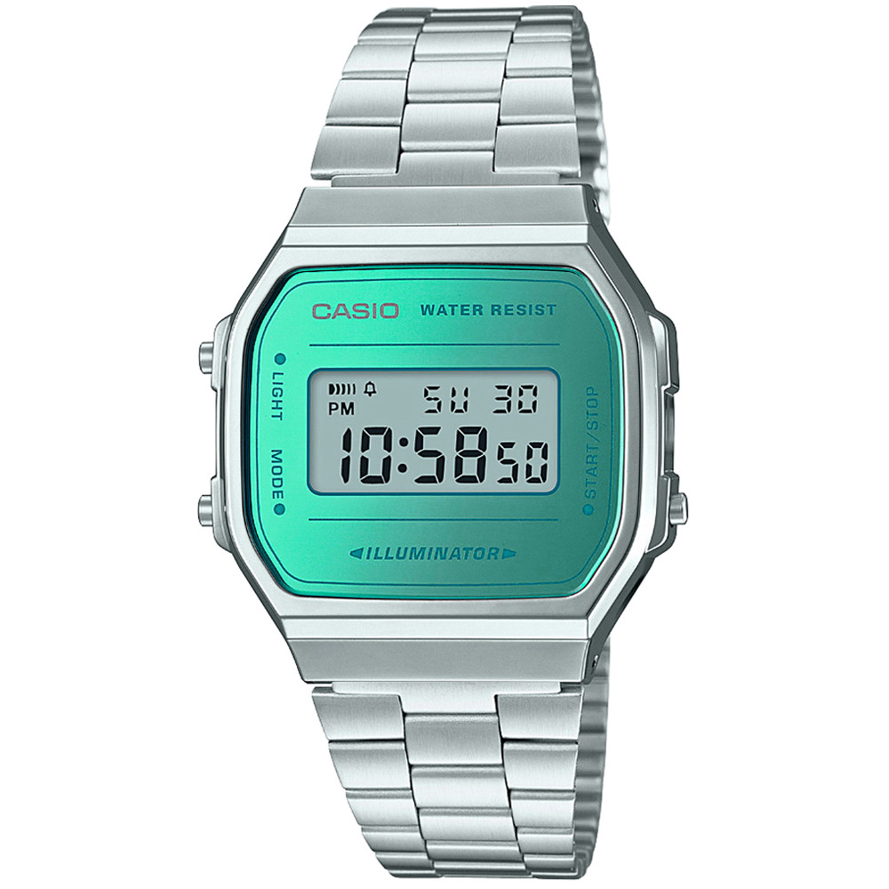 Hodinky Casio Vintage A168WEM-2EF stříbrný náramek