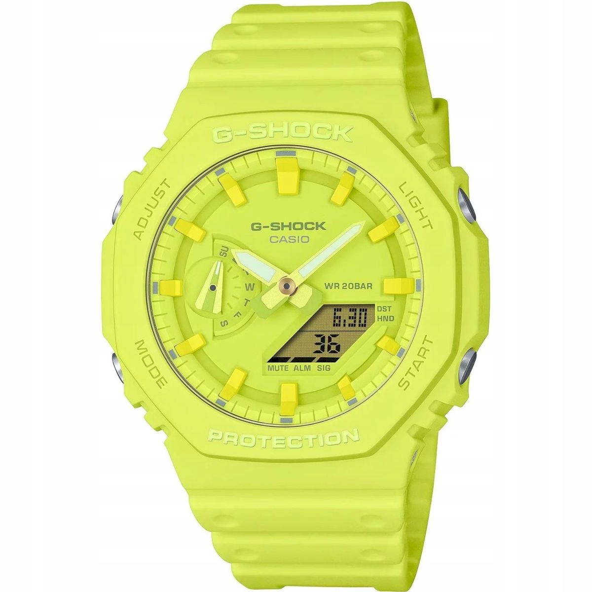 Žluté hodinky Casio G-Shock GA-2100-9A9ER