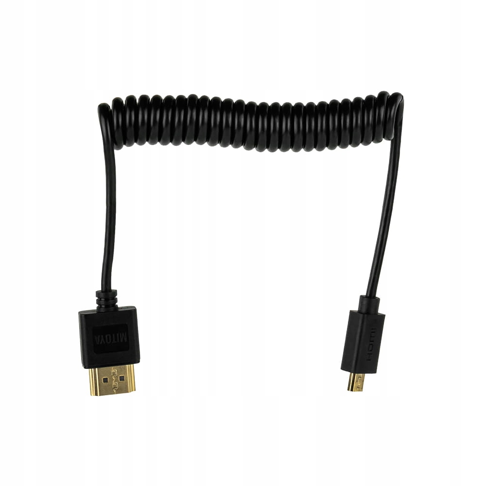 Kabel Hdmi microHDMI 2.1 50cm Skrętka Mitoya 48 Gb/s 8K 60 Hz 4K 120 Hz