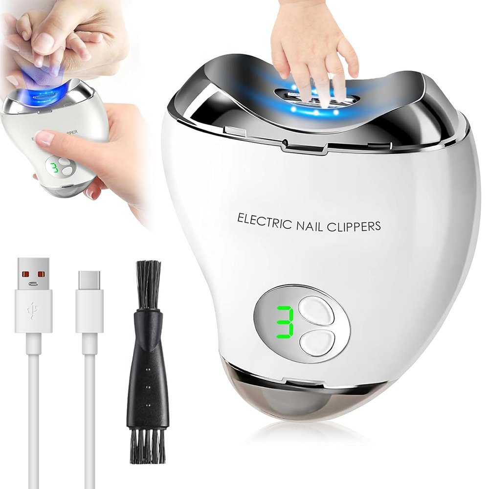Elektrický Nůž Na Nehty S 3 Rychlostmi Led Pilník Pro Děti 2V1