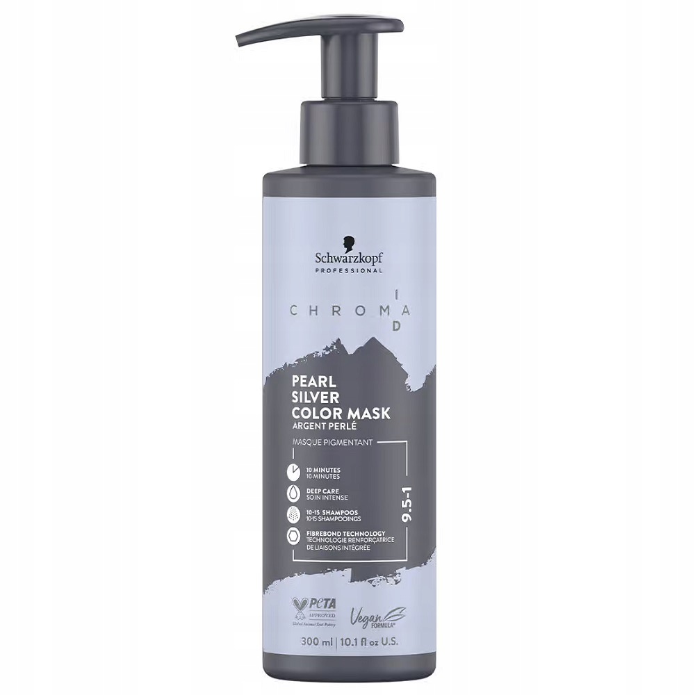 Schwarzkopf Chroma ID Barvicí Maska Na Vlasy 9.5-1 Pearl Silver 300 ml