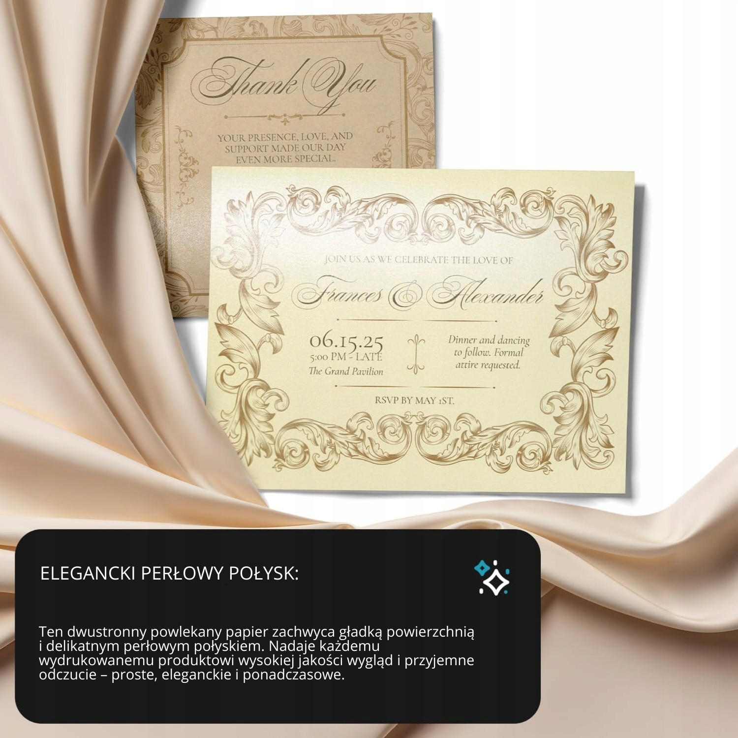 Papier do zaproszeń Aster Met. 250g Blue niebieski elegancki perłowy - 10A4 Kod producenta AS250AV19/10A4