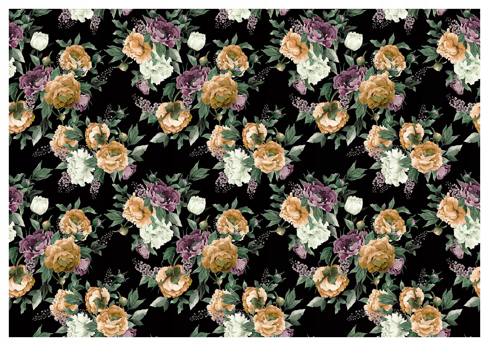 Fototapeta flizelina Květiny na tmavém pozadí Elegance a luxus 200x140 lepidlo