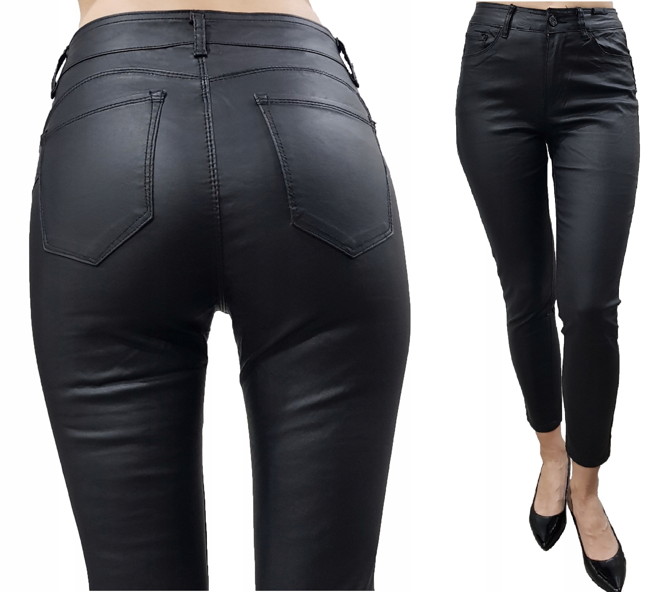 

Damskie spodnie woskowane Modelujące Push-Up r. 46