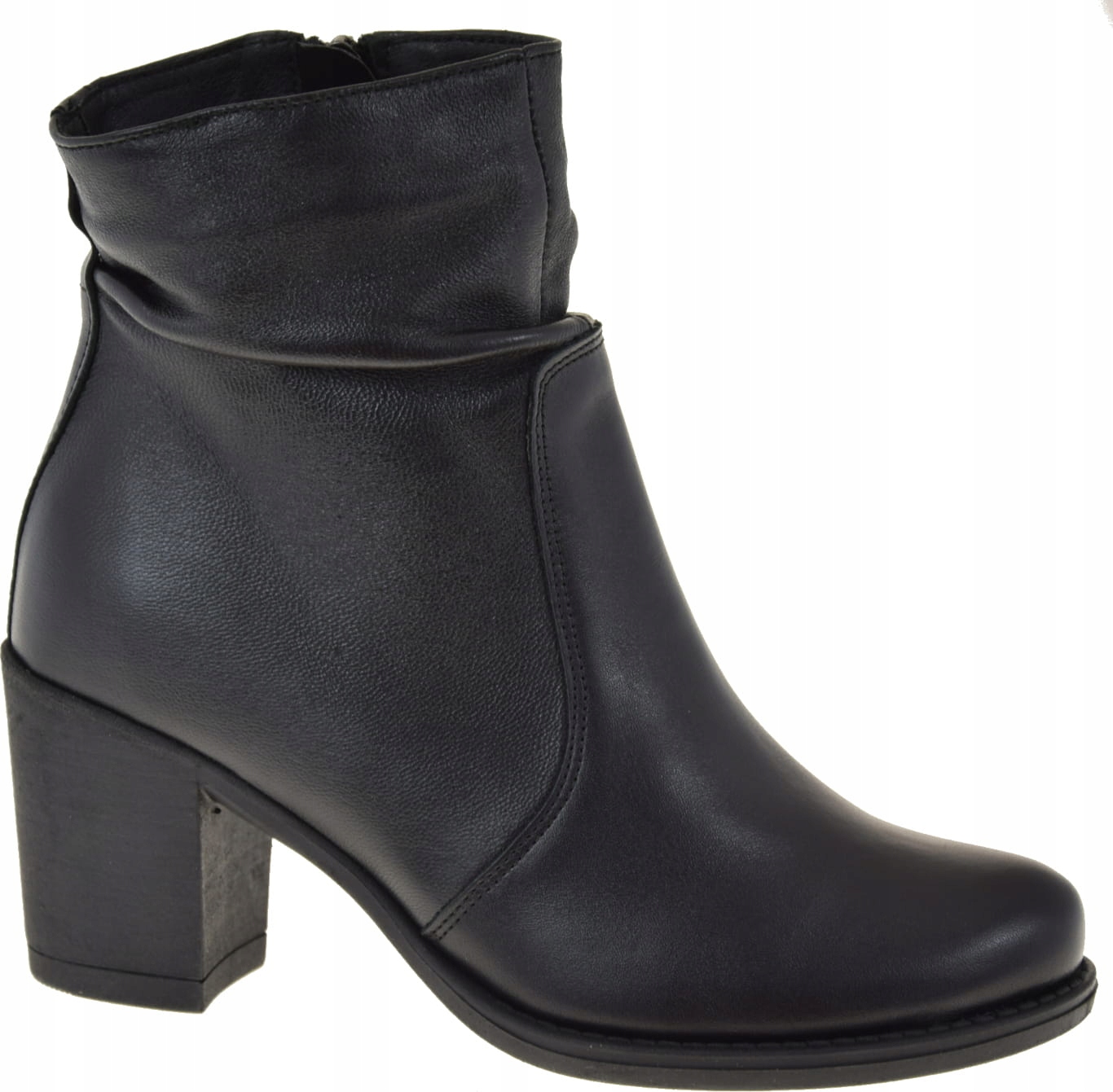 Dámské Kotníkové Boty Galant 714 Kožené Zateplené Nad Kotník Černé Novinka VEL.37